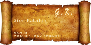 Gion Katalin névjegykártya